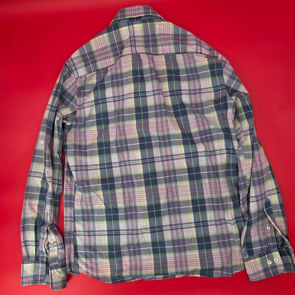 Arrow Men’s Plaid Button-Down Shirt Medium Long Sleeve Multicolor Casual Classic - Picture 6 of 14